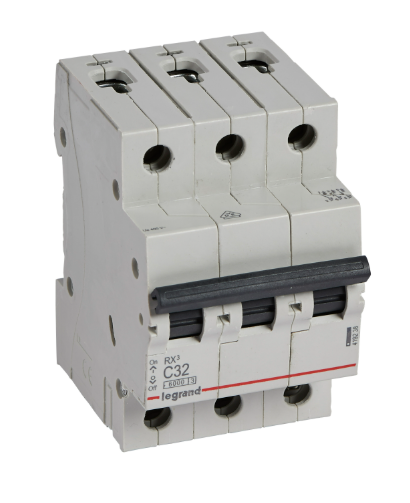 Miniature Circuit Breaker Legrand RX3 3P 32A 6kA C-curve